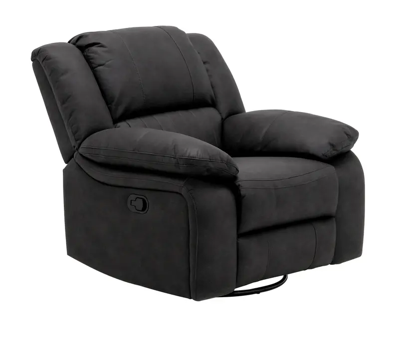 Navaro Black Licorice Swivel Gliding Recliner Chair 1