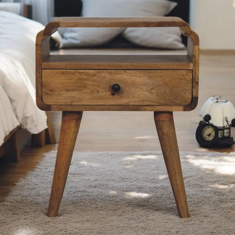 Newton Compact Nightstand With Modern Silhouette 1