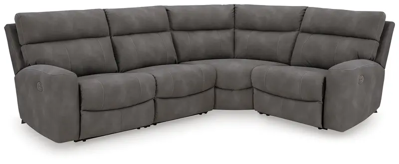 Next-Gen Durapella 4-Piece Power Reclining Sectional – Compact Living Room Setup 1