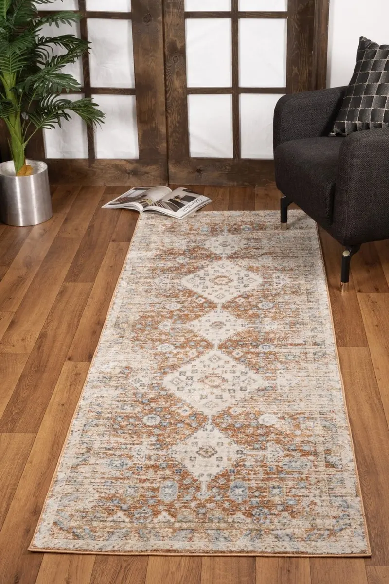 Noble Gc_Gen7004 Area Rug – Abstract Geometric Pattern In Neutral Tones 2