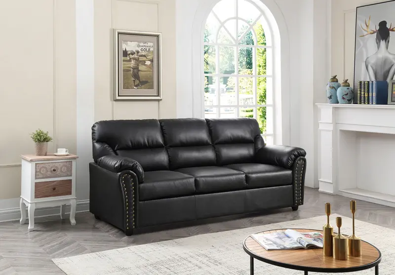 Olney Black Fabric Sofa 1