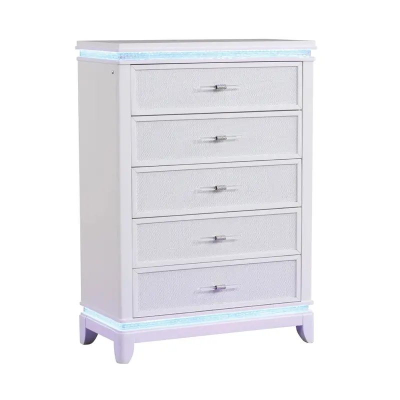 Opium White 5-Drawer Chest For Compact Spaces 1
