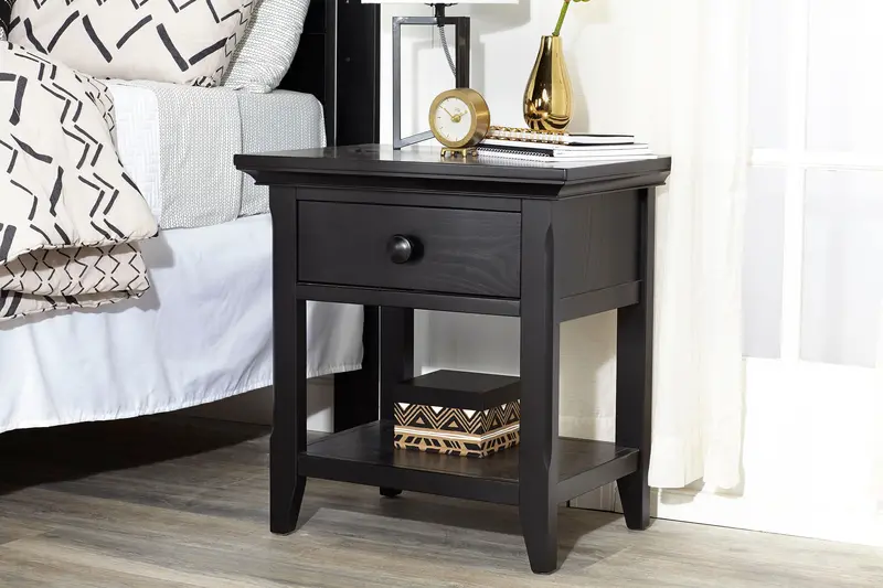 Overland Nightstand – Minimalist Bedroom Storage With Drawer And Shelf 2