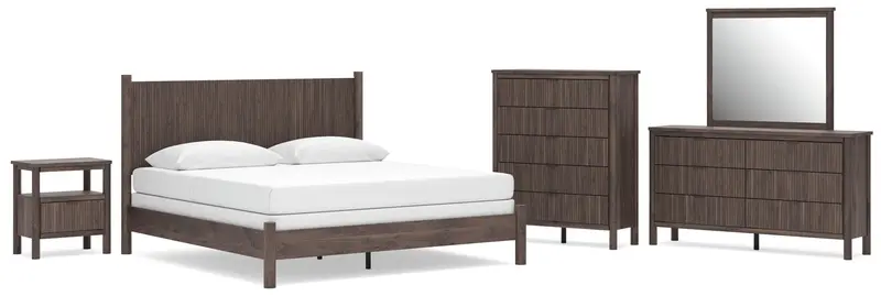 Pamytta King Panel Bed Collection: Dresser, Mirror, Chest & Nightstand 1