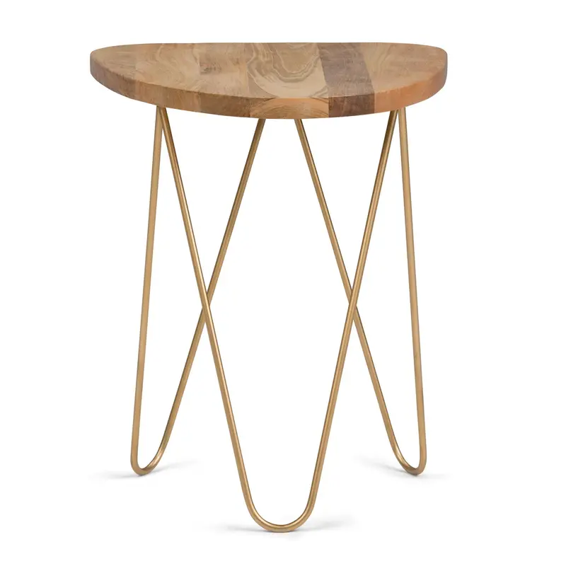 Patrice Metal-And-Wood Accent Table – Industrial-Chic Handcrafted Design 2