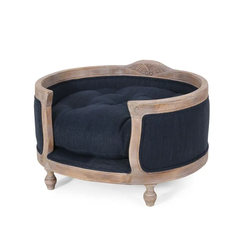 Plush Fabric Pet Bed For Dogs – Soft Upholstered Design 1