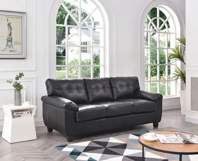 Plush Upholstered Sofa With Supportive Cushioning 2