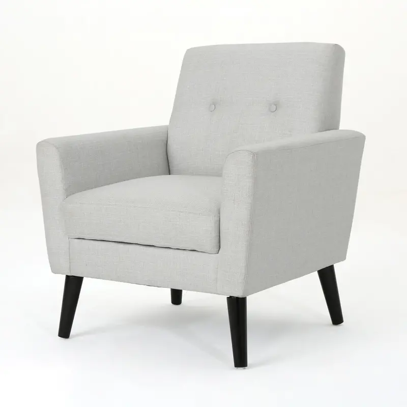 Radiantize Upholstered Club Chair – Square-Off Back Design With Classic Button Tufting 1