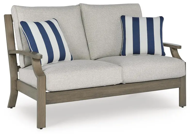 Rainier Ranch Upholstered Loveseat With Cushioned Seat & Back 1