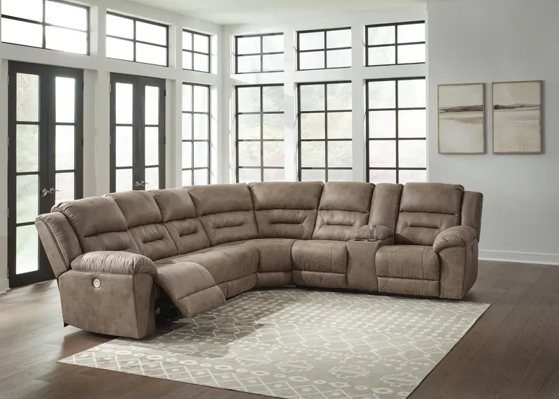 Ravenel Premium 4-Piece Motorized Reclining Sectional 1