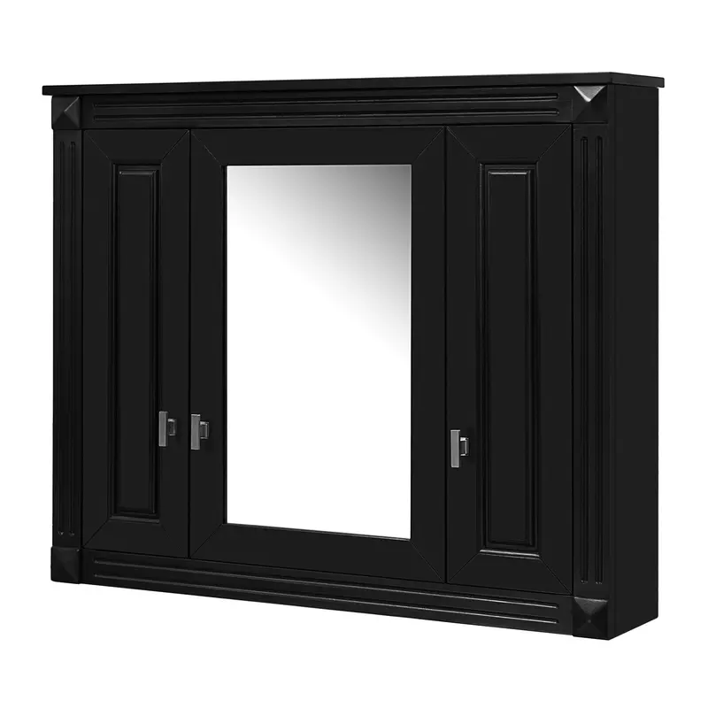 Rectangular Wall-Mounted Bathroom Cabinet With Integrated Mirror And Five Shelves 2