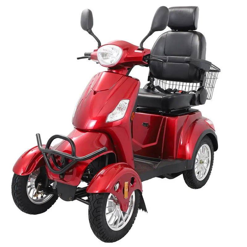 Red High-Power Electric Mobility Scooter – Large-Frame Personal Transport For Adults 1