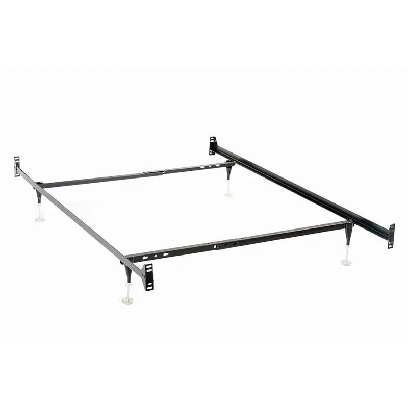 Renee Twin/Full Bed Frame – Heavy-Duty Black Steel With Center Beam Support 1