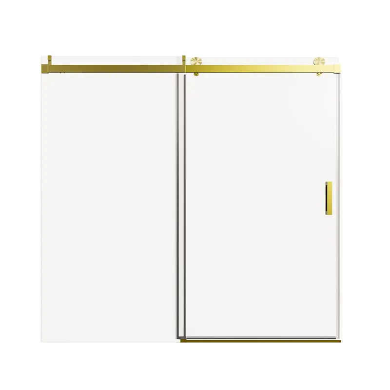 Reversible Frameless Single Sliding Shower Door – 3/8" Tempered Glass, Soft-Close Hardware 4