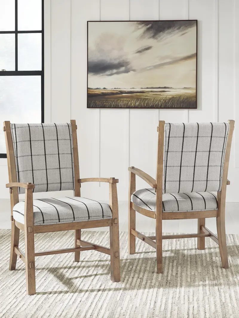 Ridgester Upholstered Dining Arm Chair – Twin Pack 1