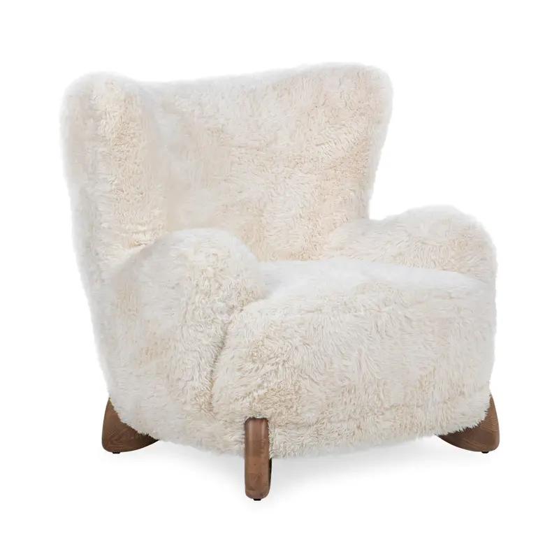 Riya Contemporary Vanilla Accent Chair 1