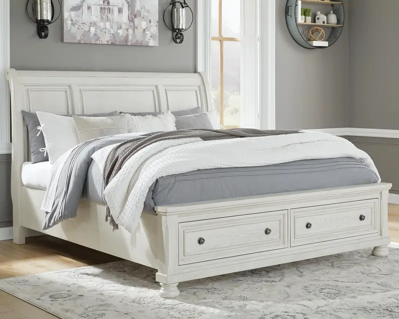 Robbinsdale King Sleigh Bed With Ample Under-Bed Storage 1