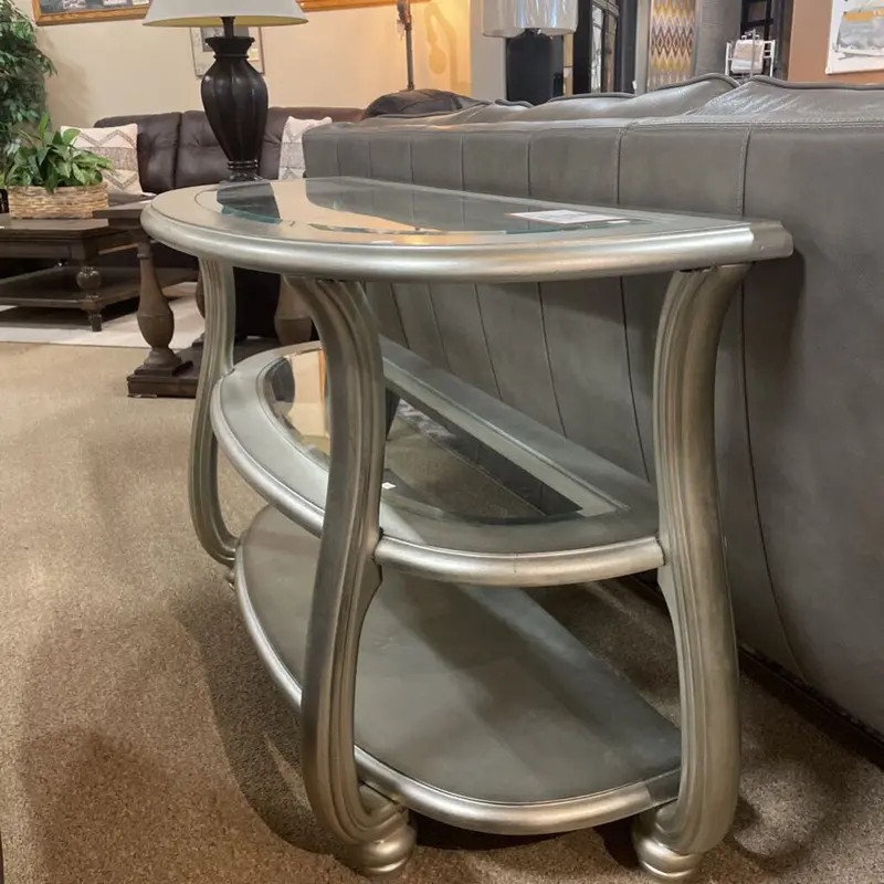 Round Gt Three-Tier Sofa Table – Compact Multi-Level Surface 1