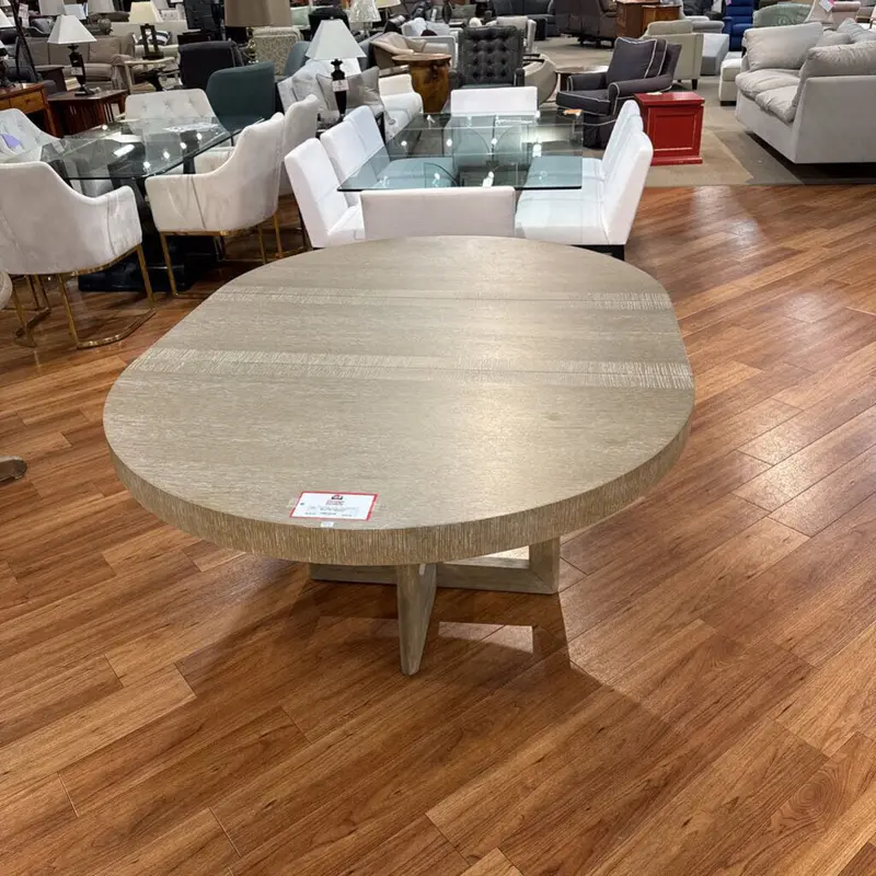 Round Rustic Hooker Dining Table With Distressed Finish 1