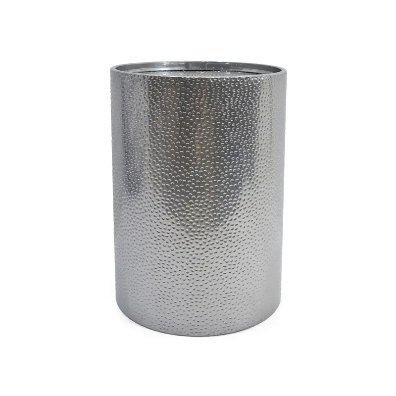 Rounded Hammered-Metal Accent Table – Modern Statement Piece 3