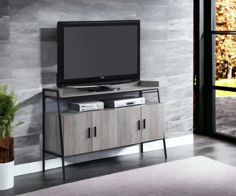 Samiya Floating Tv Stand – Minimalist Gray Media Console With Hidden Storage 1