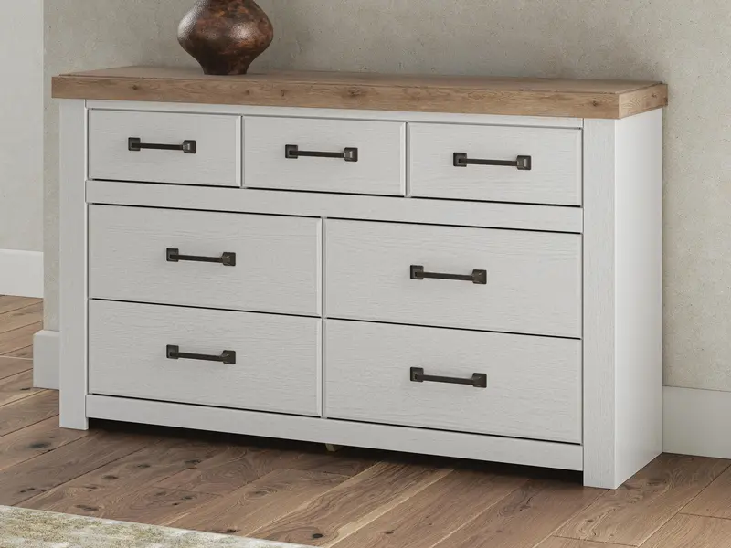 Savonport Seven-Drawer Wide Dresser With Soft-Close Hardware 1