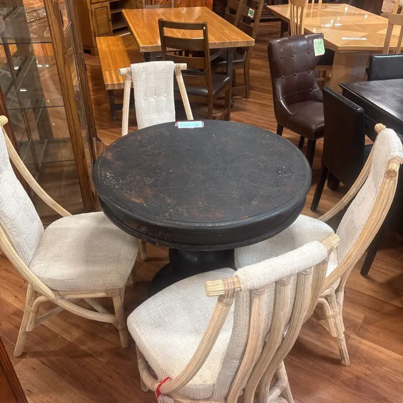 Set Of Four Fabric-And-Wood Dining Chairs – Crisp White Finish 1