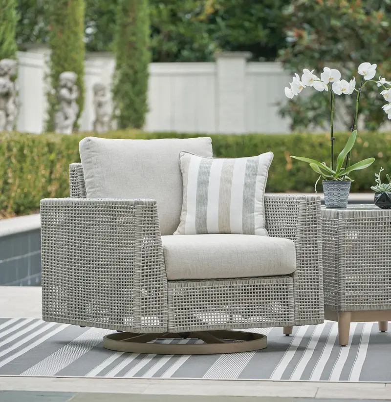 Seton Creek Swivel Lounge Chair With Cushion 1