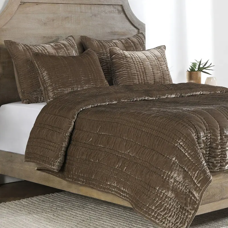 Seville Queen Quilt Set – Desert Taupe Bohemian Bedding Collection 1