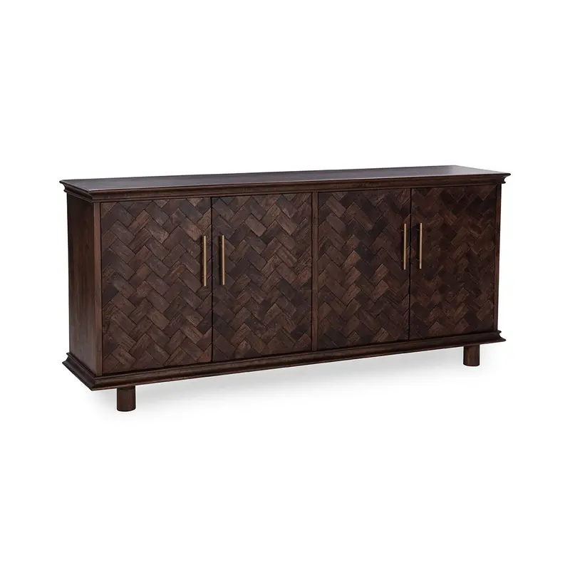 Shira Kona Brown 4-Door Buffet Cabinet 1