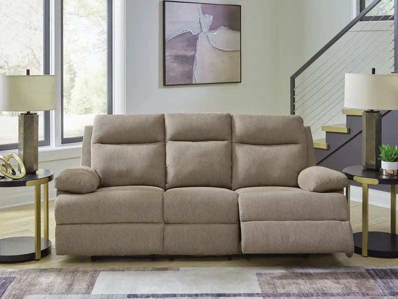 Side-Swipe Reclining Sofa With Built-In Drop-Down Table 1