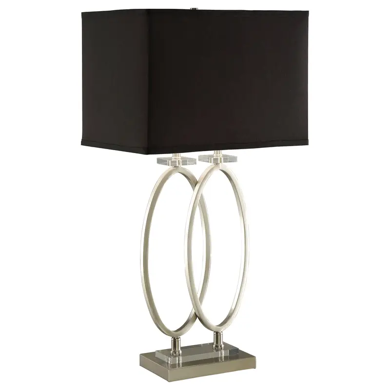 Silver Rectangular Accent Lamp With 3-Way Switch 1