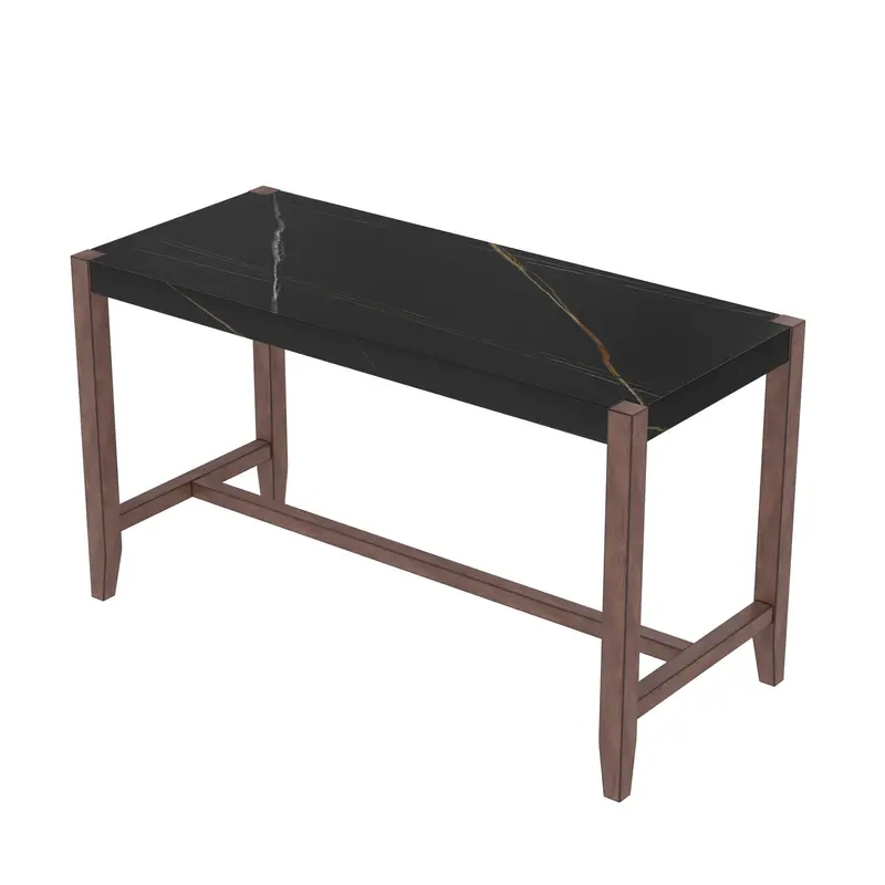 Sleek Counter-Height Kitchen Bar Table – Solid Wood Design 1