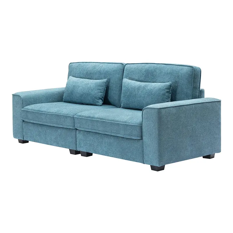 Sleek Modern Fabric Sofa With Streamlined Arm Profile 1