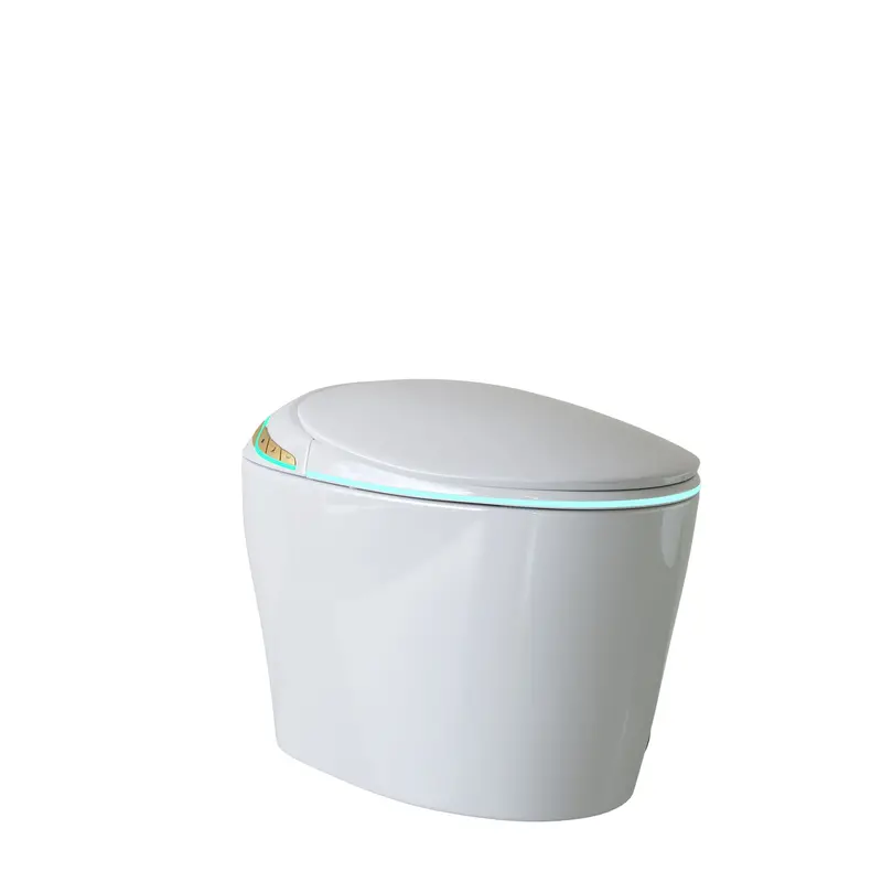 Smart Bidet Toilet With Auto-Lid, Foot Sensor, Heated Seat, Warm Air Dryer, And Ambient Night Light 3