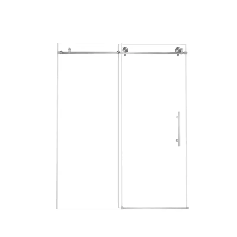 Smooth-Gliding Frameless Shower Door With Low-Profile Track System 4