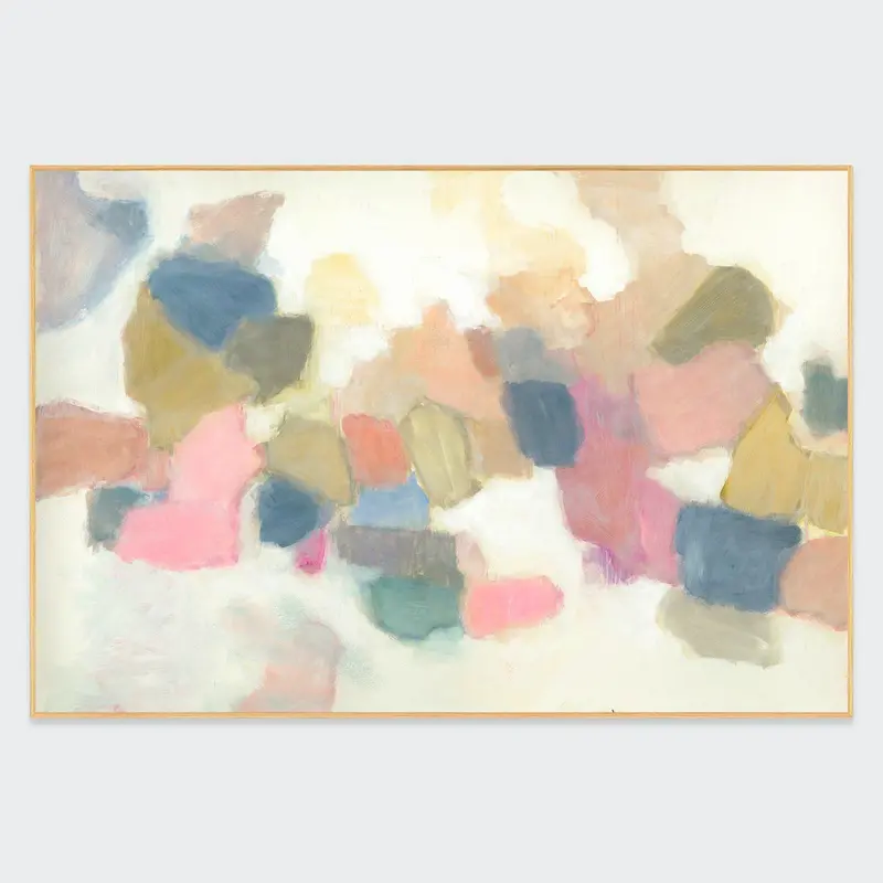 Soften Abstract Canvas Art – 72" X 48" Multicolor Painting By Buddy Whitlock 1