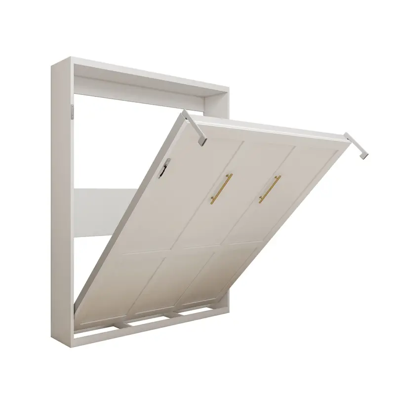 Space-Efficient Folding Murphy Wall Bed With Vertical Storage Integration 1