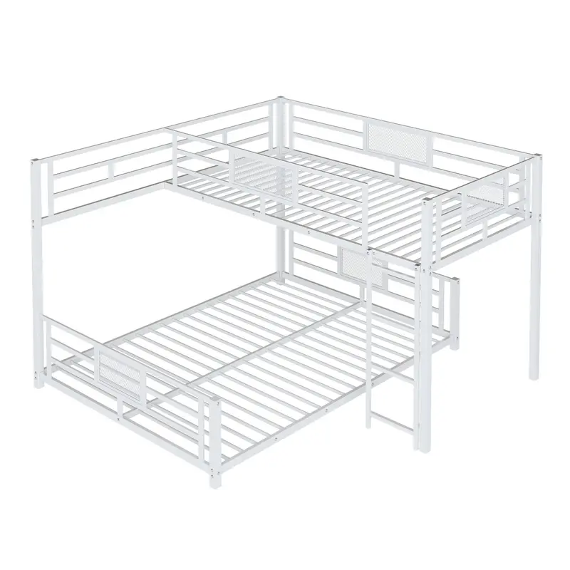 Space-Saving L-Shaped Bunk Bed With Twin-Over-Twin Configuration 1