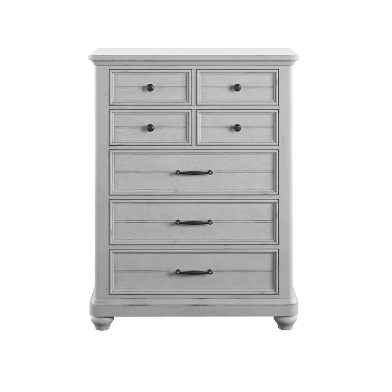 Spacious 7-Drawer Chest In Contemporary Gray 1