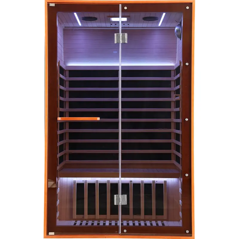 Spacious Double-Seat Sauna With American White Oak Construction And Far-Infrared Carbon Heating 1