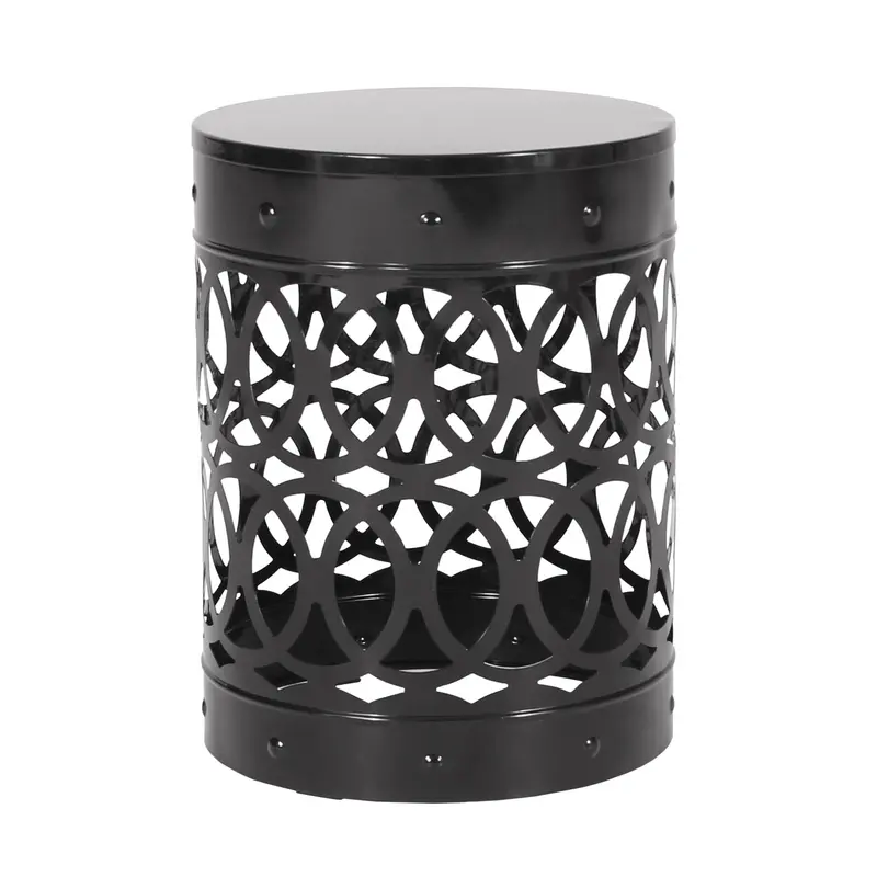 Spacious Modern Metal End Table Designed For Outdoor Entertaining 4