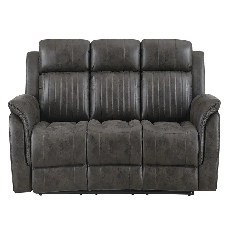 Steban Gray Reclining Sofa – Power Or Manual Options Available 1