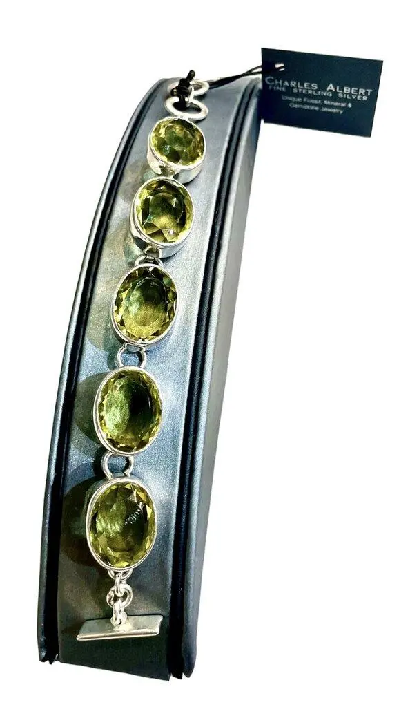 Sterling Silver California Yellow Quartz Bracelet 1