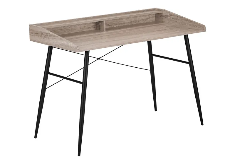 Sturdy Home Office Desk With Functional Shelf Storage 1