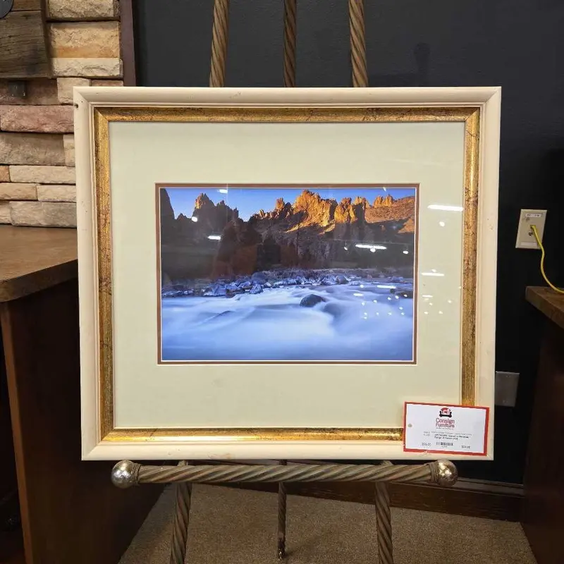 Sunset Over Mountain Range Wall Art – Scenic Horizon Print 1
