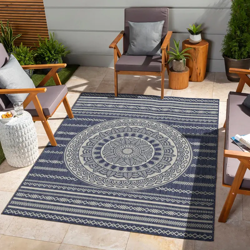 Sunshine Polypropylene Indoor-Outdoor Area Rug – Durable & Fade-Resistant 1