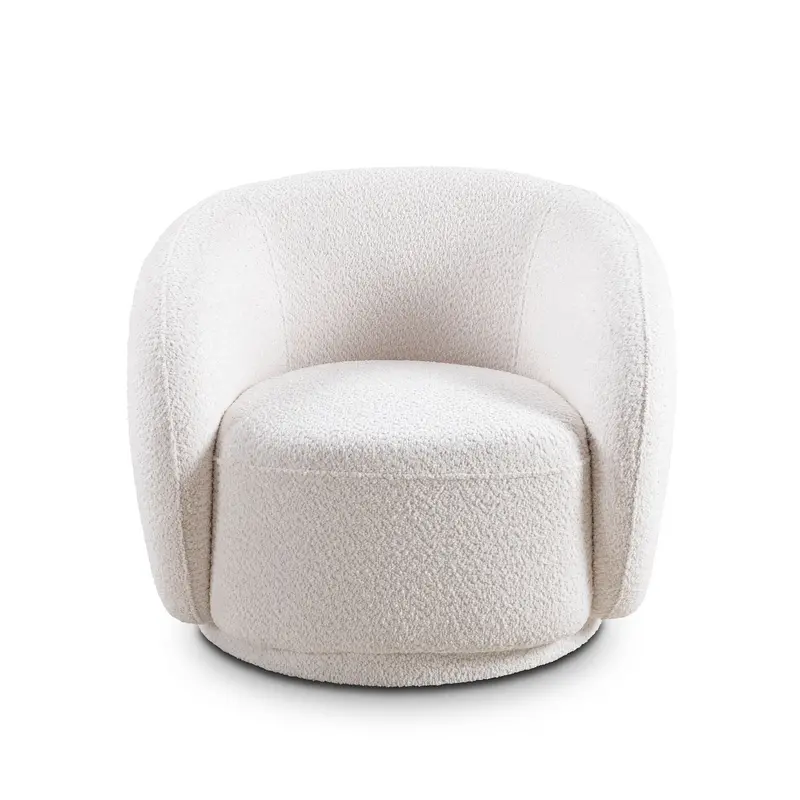 Swivel Barrel Chair With Premium Upholstery And 360° Rotation 1
