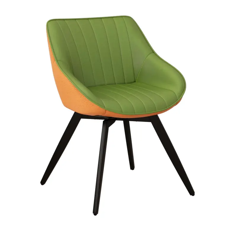 Swivel Dining Chair With Medieval-Inspired Silhouette – 360° Rotation Base 1