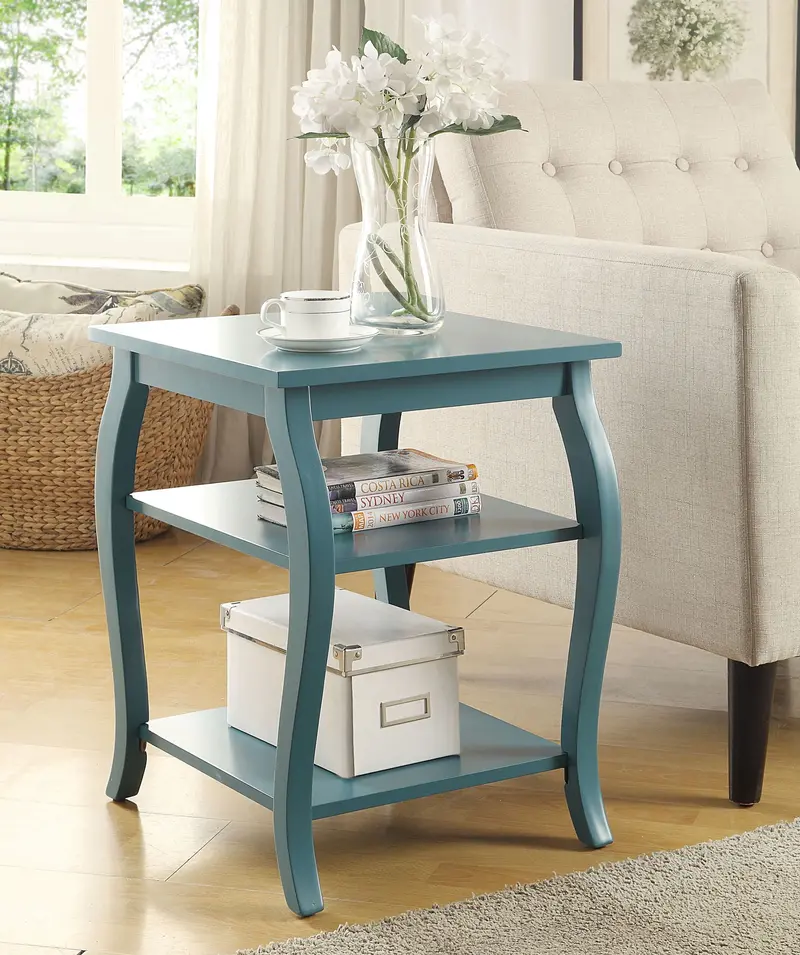 Teal Becci Accent Table For Modern Living Rooms 1